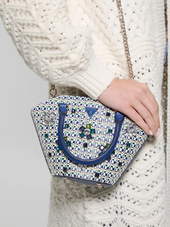 GUESS Handbags Beauvoir Mini Tote Blue 8211 Women