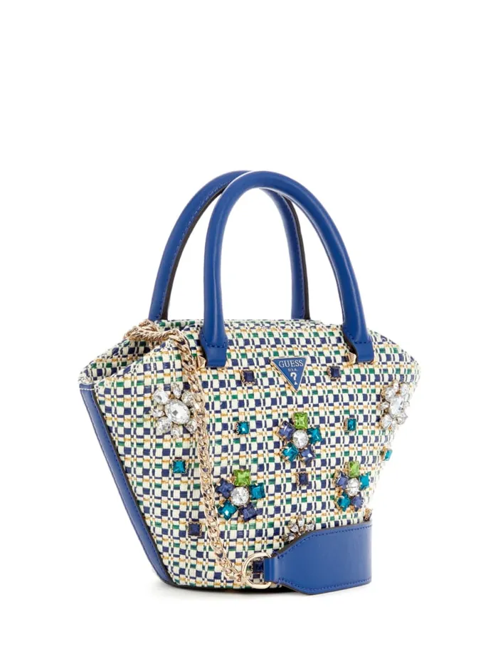 GUESS Handbags Beauvoir Mini Tote Blue 8211 Women