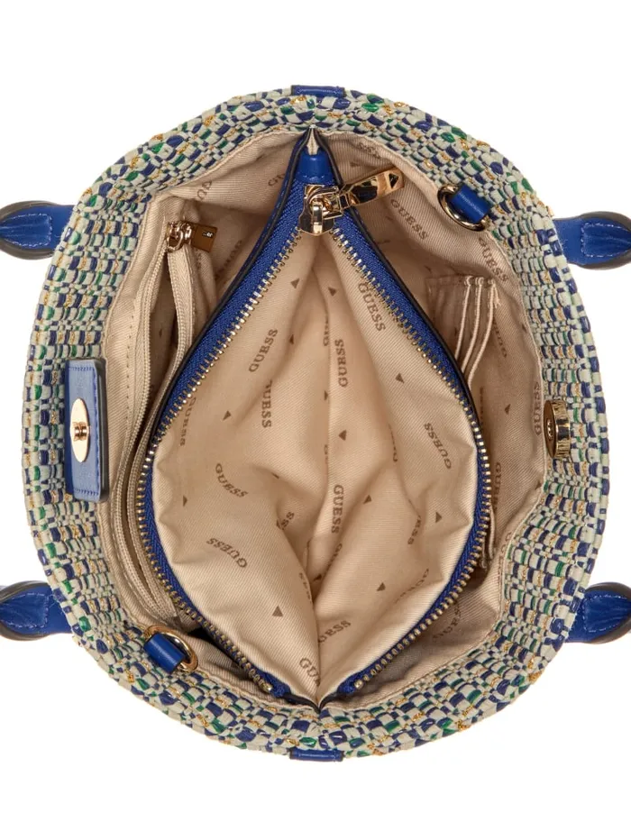 GUESS Handbags Beauvoir Mini Tote Blue 8211 Women