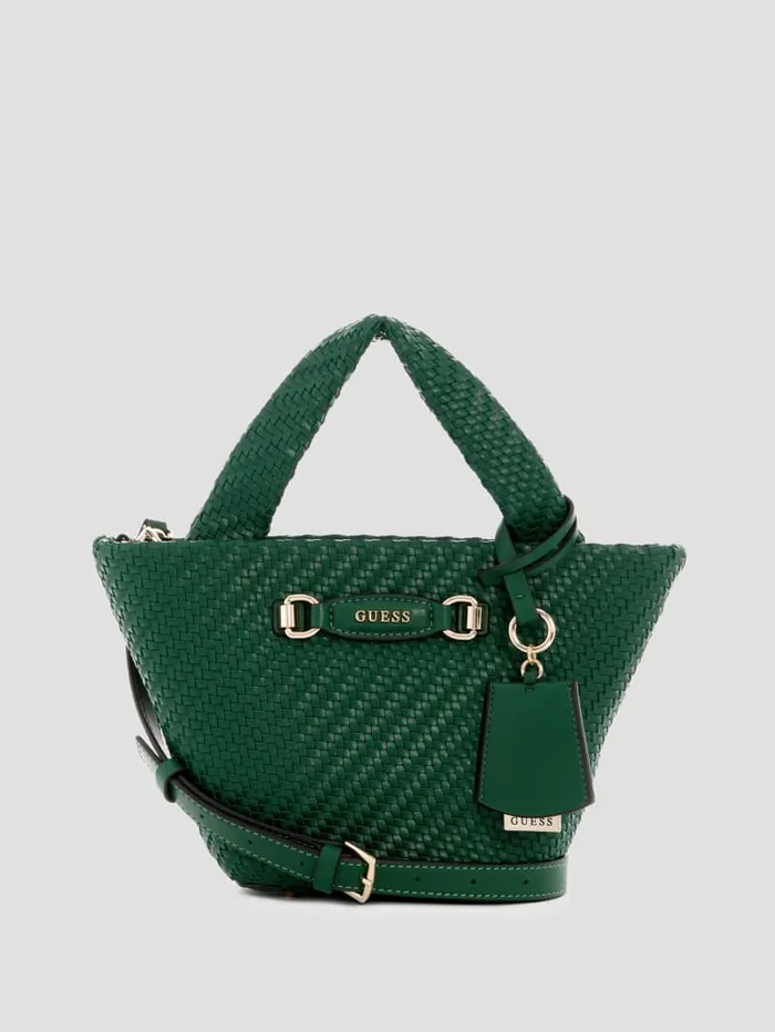 GUESS Handbags Francy Mini Tote Green 8211 Women