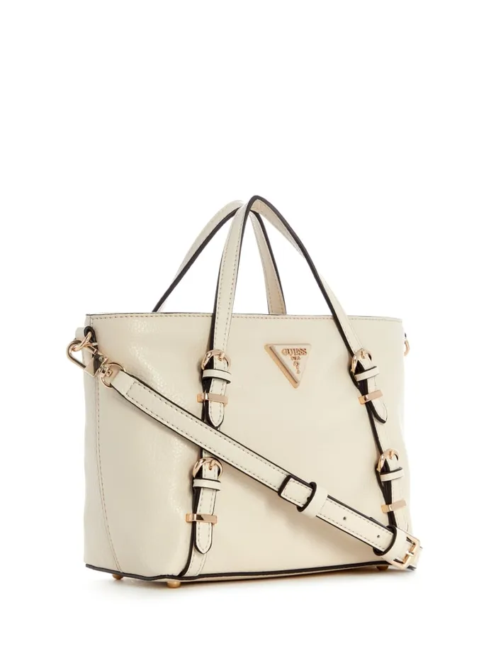 GUESS Handbags Levia Mini Satchel White 8211 Women