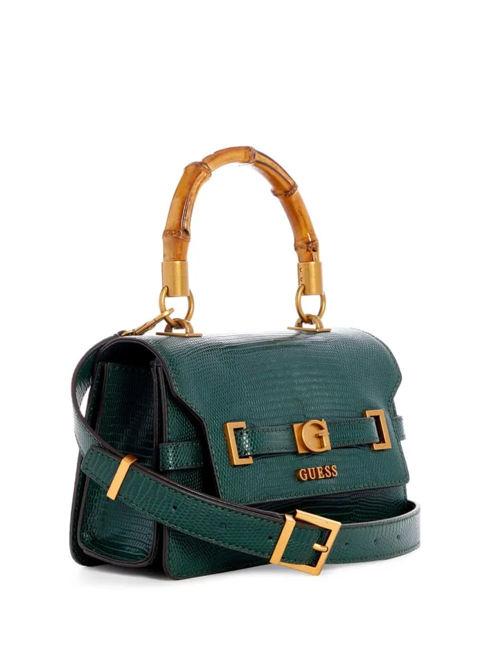 GUESS Handbags Sibel TopHandle Flap Bag Green 8211 Women