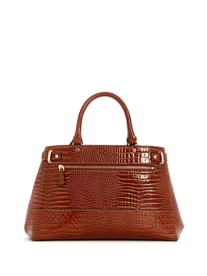 GUESS Handbags Silvye Luxury Satchel Black 8211 Women
