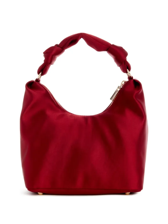GUESS Handbags Velina Satin Hobo Bag Orange 8211 Women