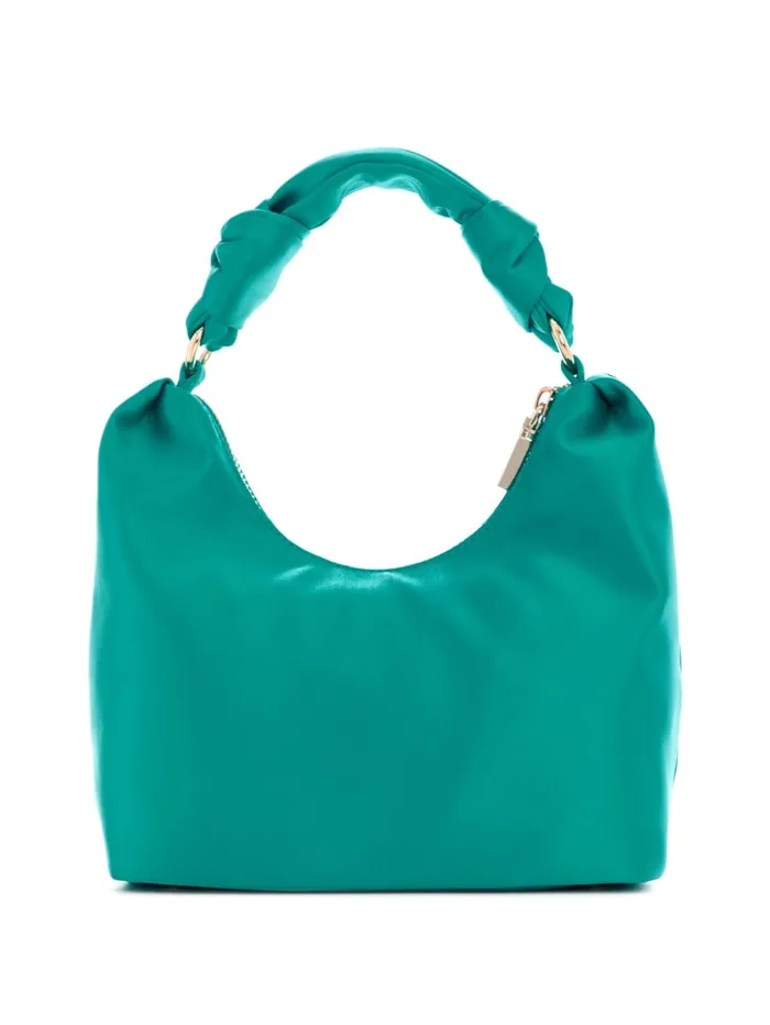 GUESS Handbags Velina Satin Hobo Bag Orange 8211 Women