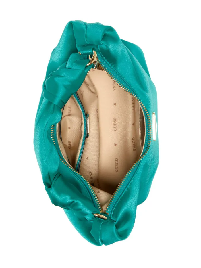 GUESS Handbags Velina Satin Hobo Bag Orange 8211 Women
