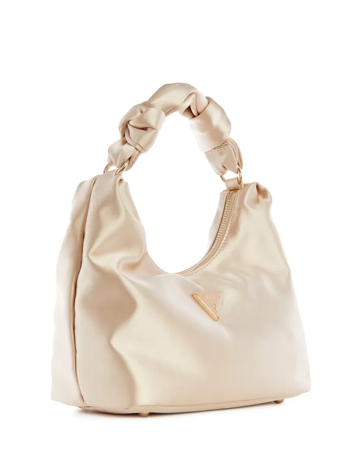 GUESS Handbags Velina Satin Hobo Bag Orange 8211 Women