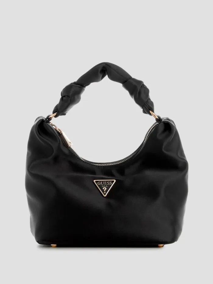 GUESS Handbags Velina Satin Hobo Bag Orange 8211 Women