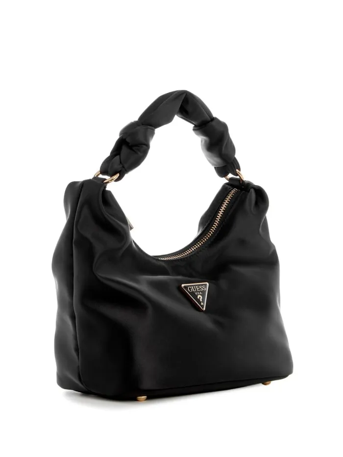 GUESS Handbags Velina Satin Hobo Bag Orange 8211 Women