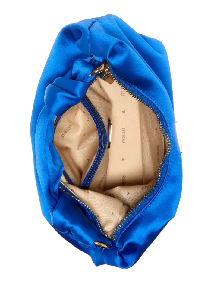 GUESS Handbags Velina Satin Hobo Bag Orange 8211 Women