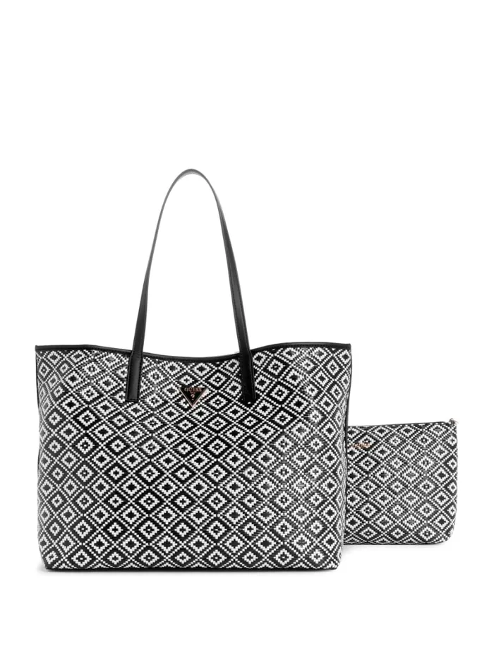 GUESS Handbags Vikky Straw Tote Set Brown 8211 Women