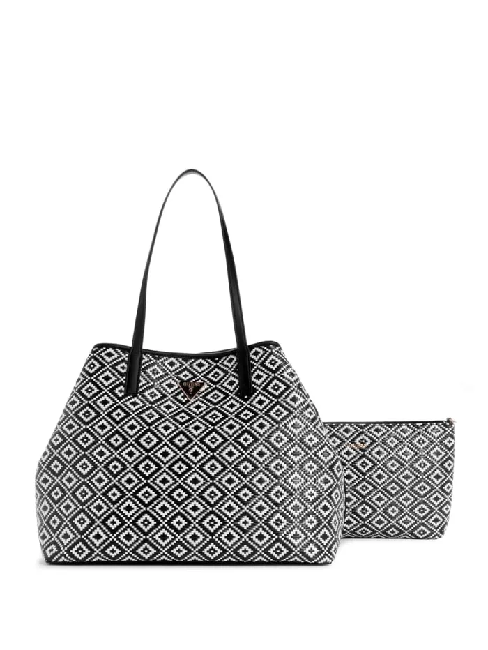 GUESS Handbags Vikky Straw Tote Set Brown 8211 Women