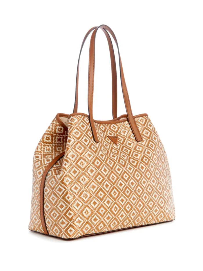 GUESS Handbags Vikky Straw Tote Set Brown 8211 Women