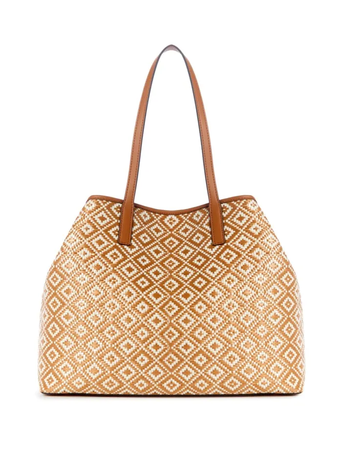 GUESS Handbags Vikky Straw Tote Set Brown 8211 Women