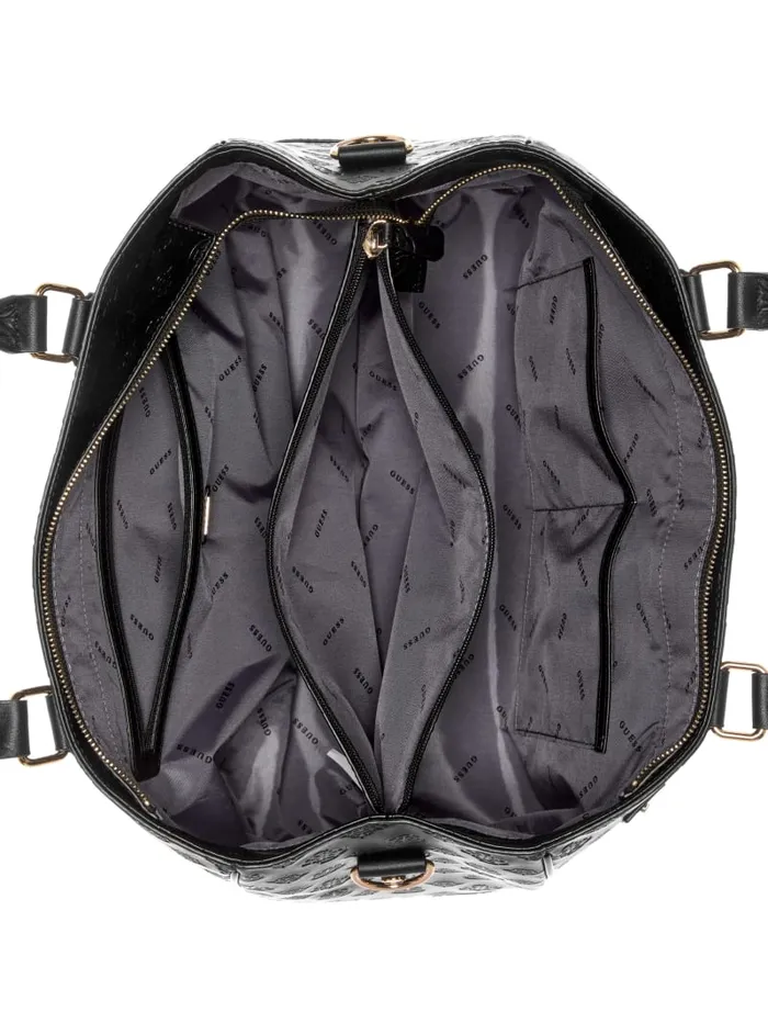 GUESS Handbags Wilder BottomZip Shopper Tote Black 8211 Women