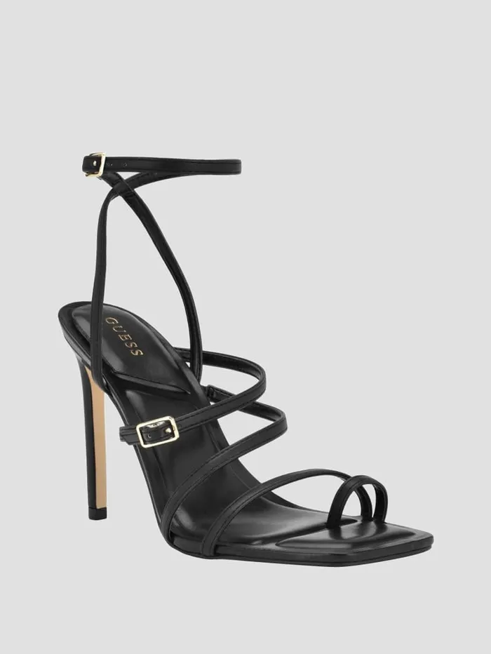 GUESS Heels Bolten Strappy Stiletto Heels Black 8211 Unisex