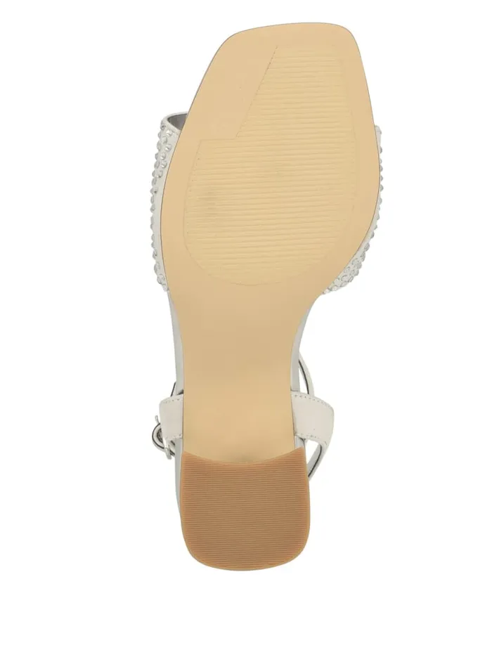 GUESS Heels Gelya Triangle Blocked Heels Silver 8211 Unisex