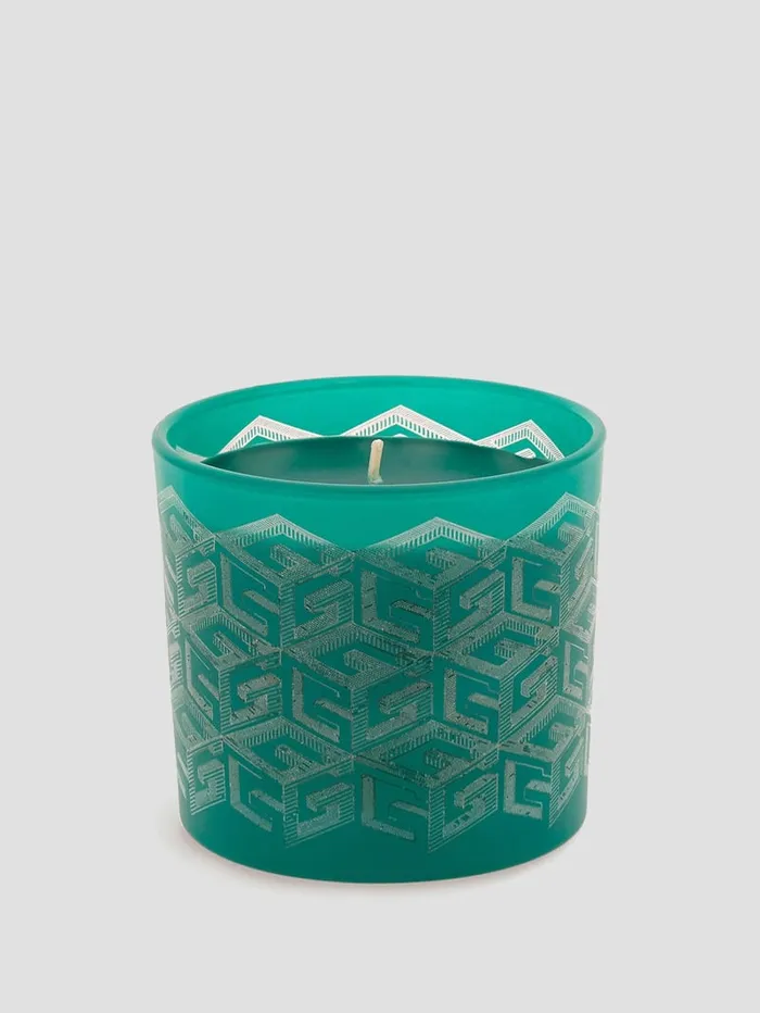 GUESS Home LaserCut G Cube Candle Green 8211 Women