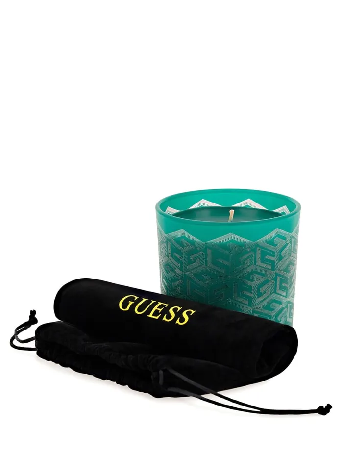 GUESS Home LaserCut G Cube Candle Green 8211 Women