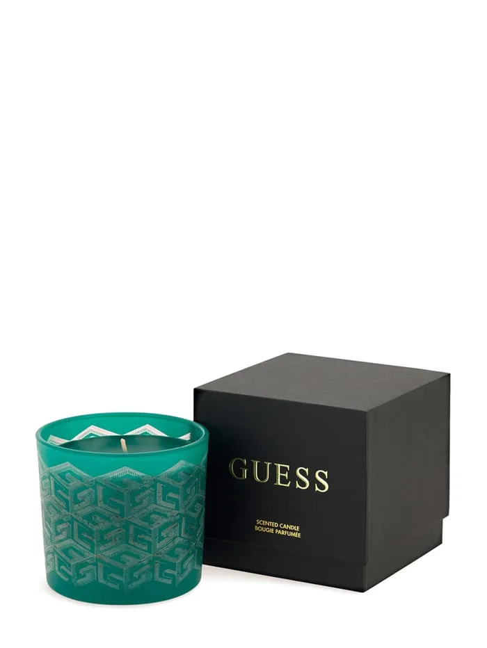 GUESS Home LaserCut G Cube Candle Green 8211 Women