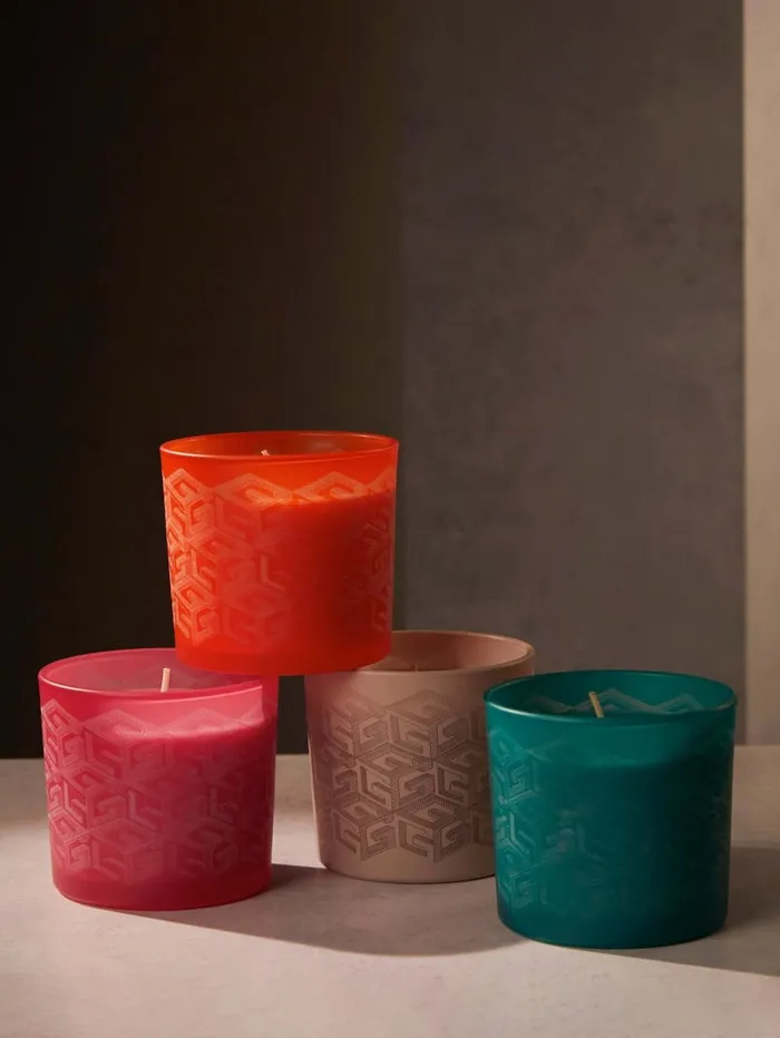 GUESS Home LaserCut G Cube Candle Green 8211 Women