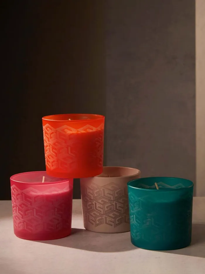GUESS Home LaserCut G Cube Candle Green 8211 Women
