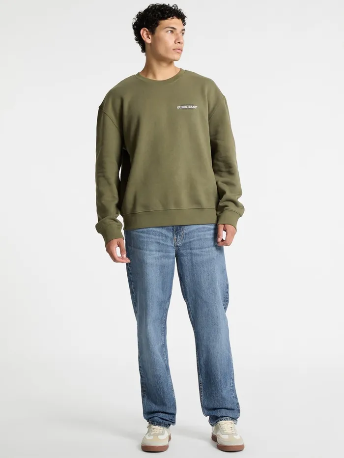 GUESS Hoodies and Sweaters American Tradition Crewneck Sweatshirt Green 8211 Men