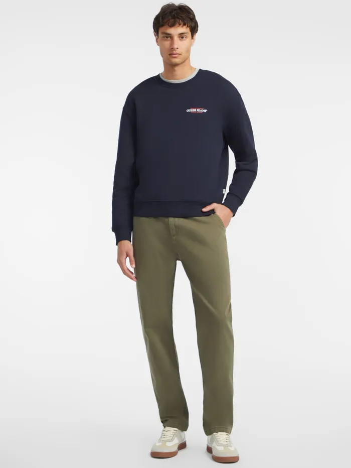 GUESS Hoodies and Sweaters American Tradition Crewneck Sweatshirt Green 8211 Men