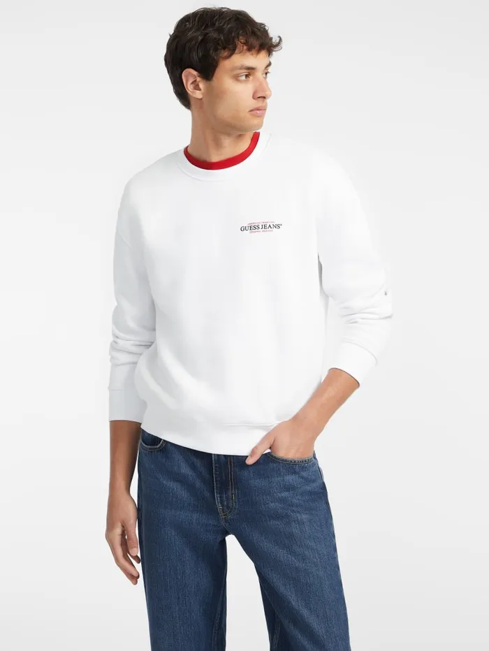 GUESS Hoodies and Sweaters American Tradition Crewneck Sweatshirt Green 8211 Men