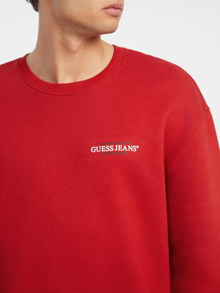 GUESS Hoodies and Sweaters American Tradition Crewneck Sweatshirt Green 8211 Men