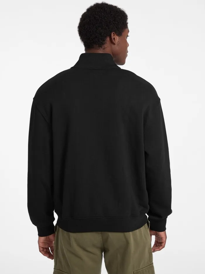 GUESS Hoodies and Sweaters Eco HalfZip Logo Sweater Green 8211 Men