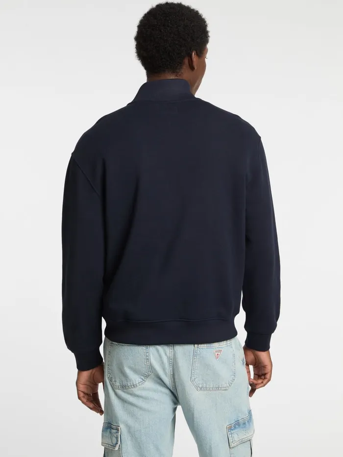 GUESS Hoodies and Sweaters Eco HalfZip Logo Sweater Green 8211 Men