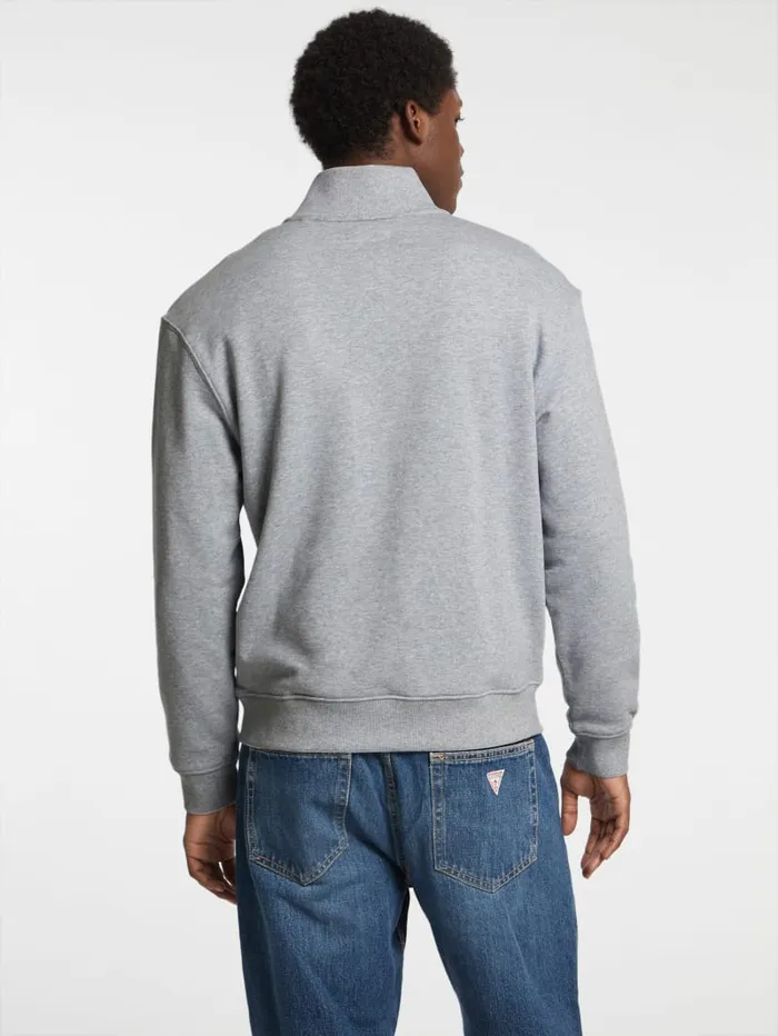 GUESS Hoodies and Sweaters Eco HalfZip Logo Sweater Green 8211 Men