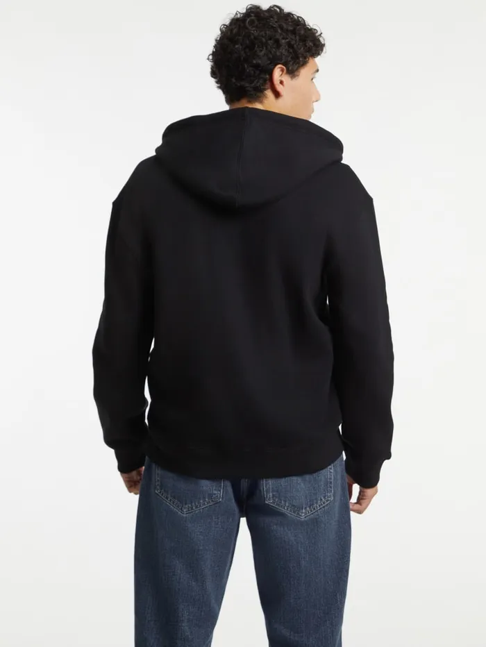 GUESS Hoodies and Sweaters Logo Patch ZipUp Hoodie Black 8211 Men