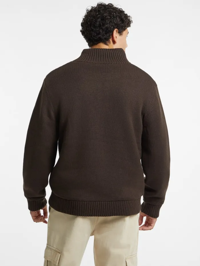 GUESS Hoodies and Sweaters WoolBlend Logo ZipUp Sweater Black 8211 Men