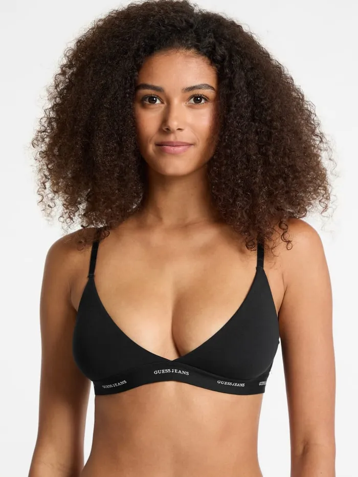 GUESS Intimates Eco Jeans Triangle Bralette Black 8211 Women