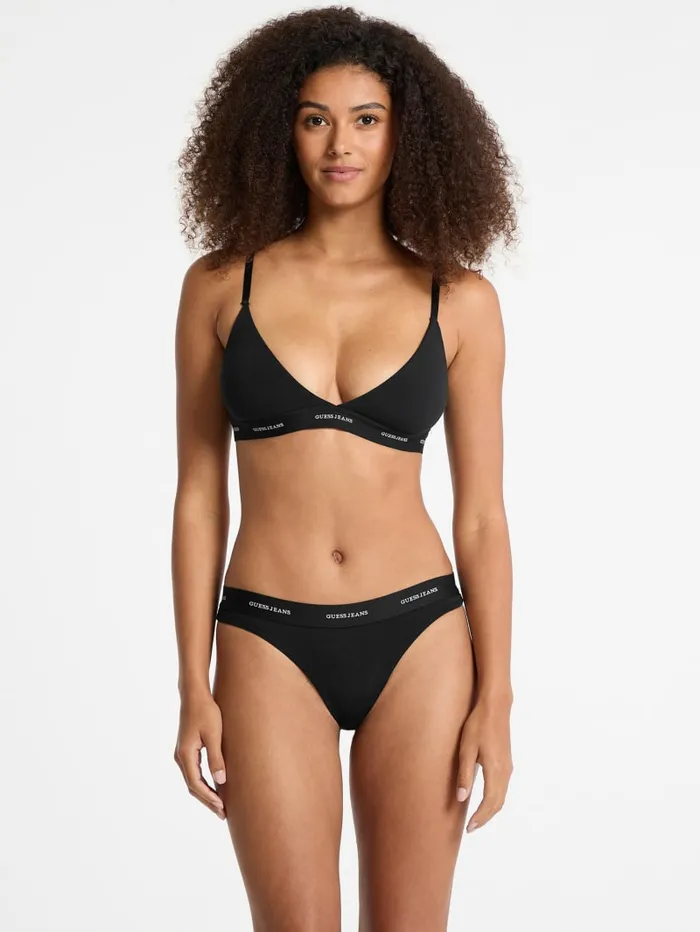GUESS Intimates Eco Jeans Triangle Bralette Black 8211 Women