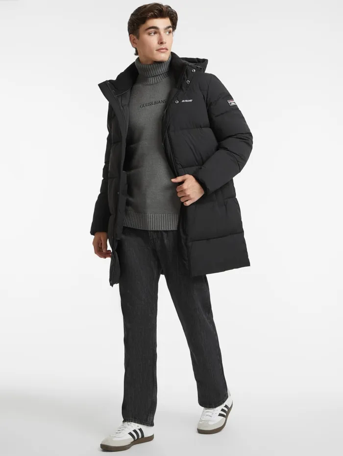 GUESS Jackets and Coats MidLength Puffer Jacket Beige 8211 Men