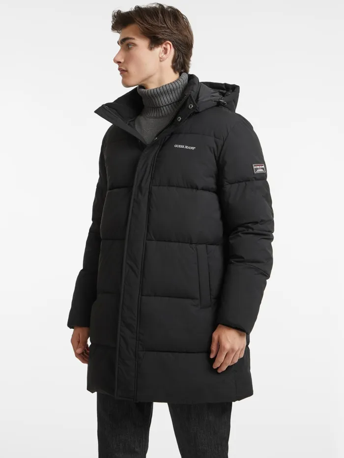 GUESS Jackets and Coats MidLength Puffer Jacket Beige 8211 Men