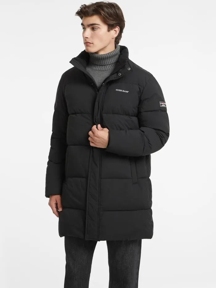 GUESS Jackets and Coats MidLength Puffer Jacket Beige 8211 Men
