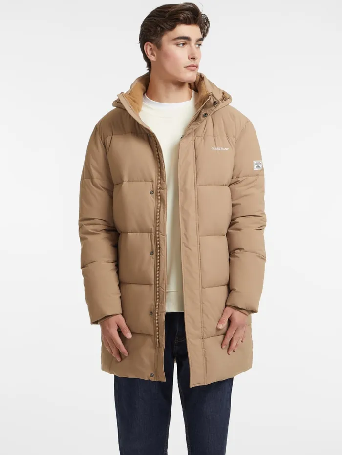 GUESS Jackets and Coats MidLength Puffer Jacket Beige 8211 Men