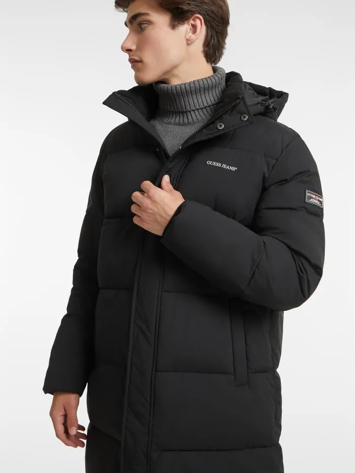 GUESS Jackets and Coats MidLength Puffer Jacket Beige 8211 Men