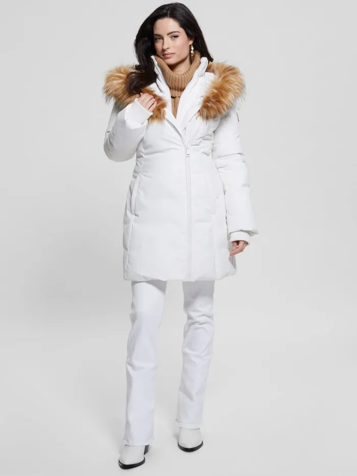 GUESS Jackets and Coats MidLength Puffer Jacket Black 8211 Women