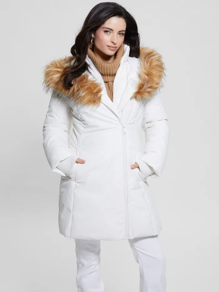 GUESS Jackets and Coats MidLength Puffer Jacket Black 8211 Women