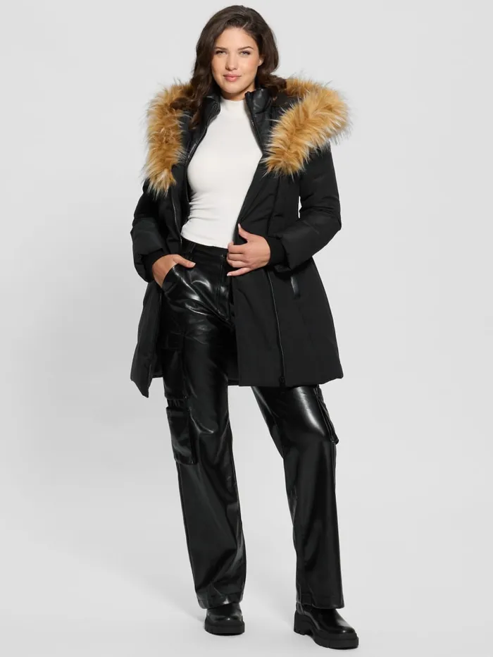 GUESS Jackets and Coats MidLength Puffer Jacket Black 8211 Women