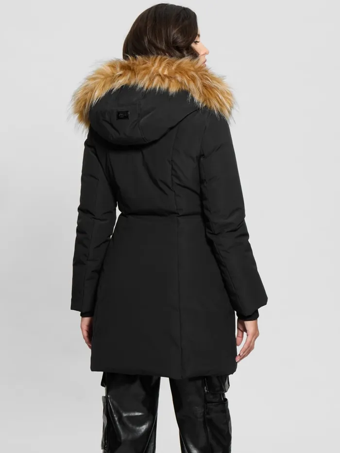 GUESS Jackets and Coats MidLength Puffer Jacket Black 8211 Women