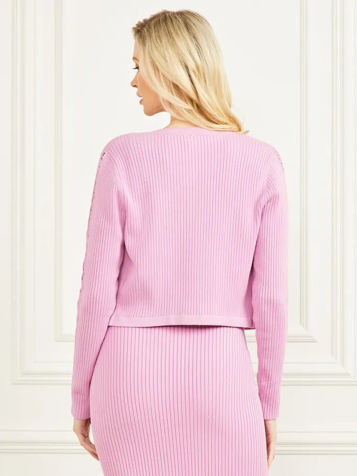 GUESS Jackets and Coats Yohana Cardigan Pink 8211 Women