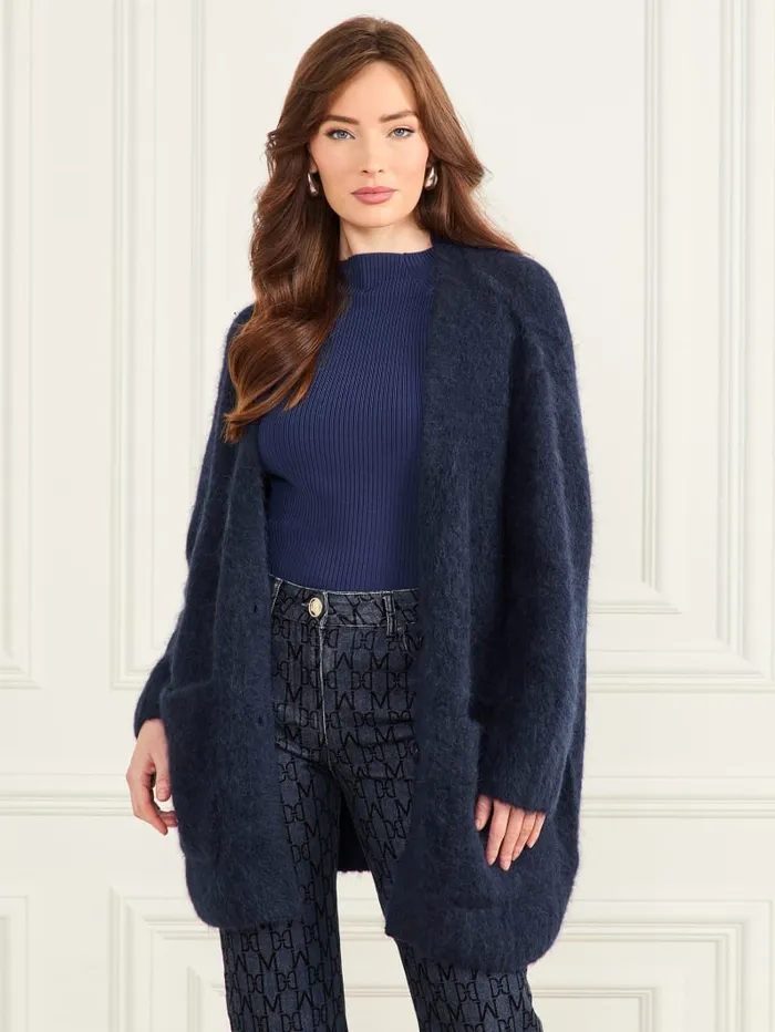 GUESS Jackets Michaela AlpacaBlend Cardigan Blue 8211 Women