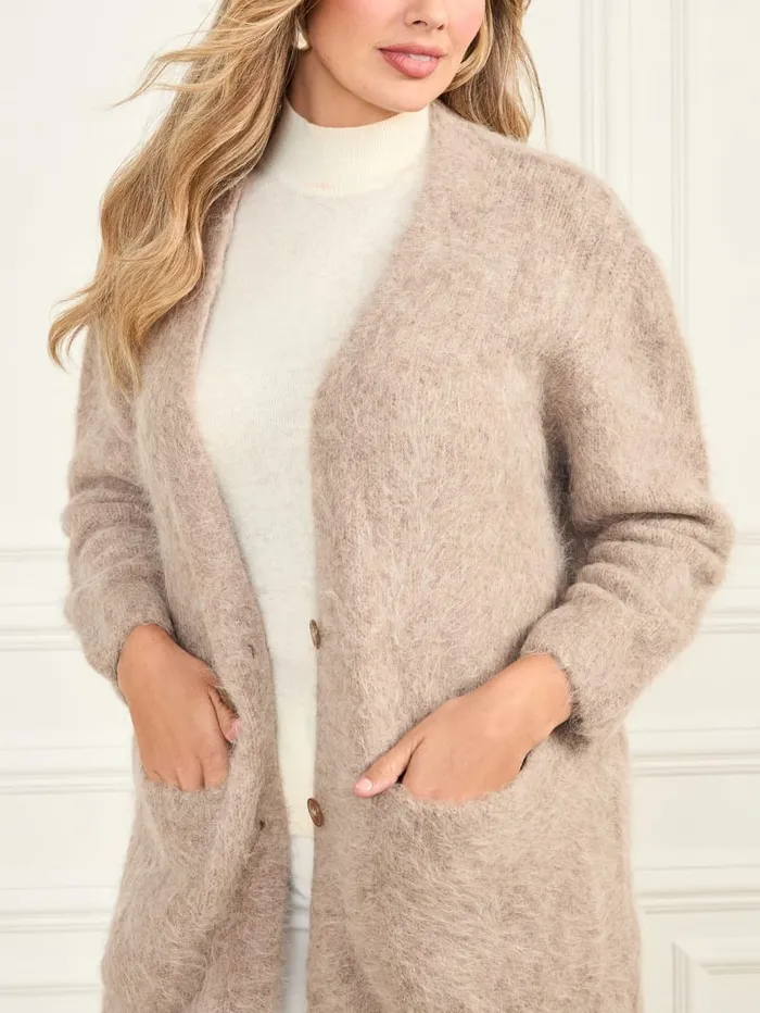 GUESS Jackets Michaela AlpacaBlend Cardigan Blue 8211 Women