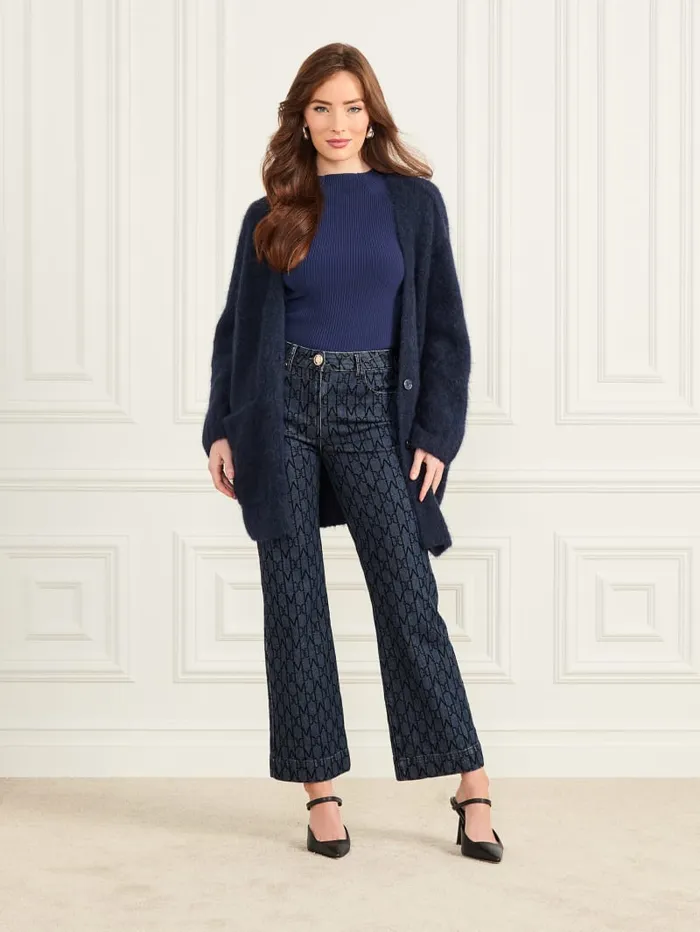 GUESS Jackets Michaela AlpacaBlend Cardigan Blue 8211 Women
